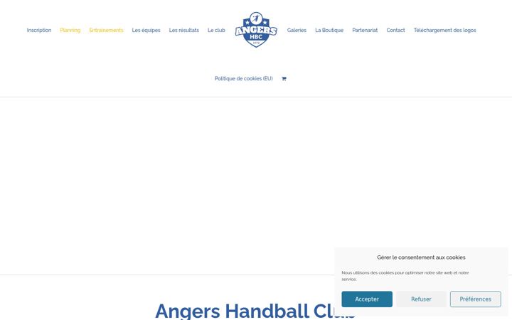 Skärmbild av angershbc.fr