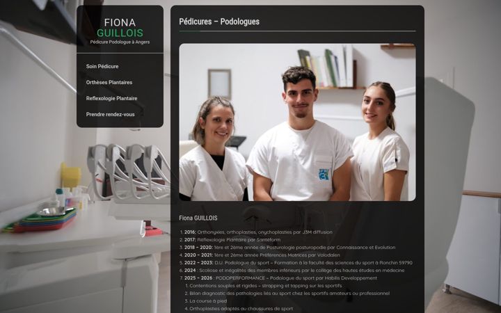 Screenshot of angerspodologie.fr