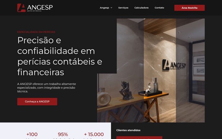 Skjermbilde av angesp.com.br