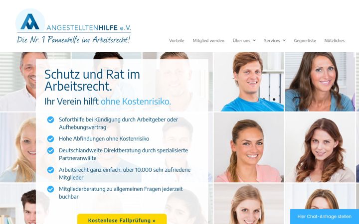 Screenshot of angestelltenhilfe.de