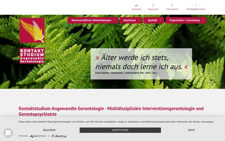 Captura de ecrã de angewandte-gerontologie.de