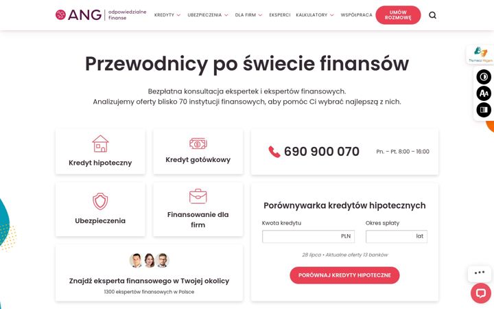 Screenshot of angfinanse.pl