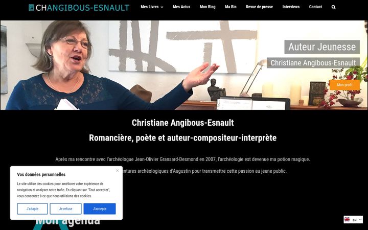 Skärmbild av angibous-esnault.fr