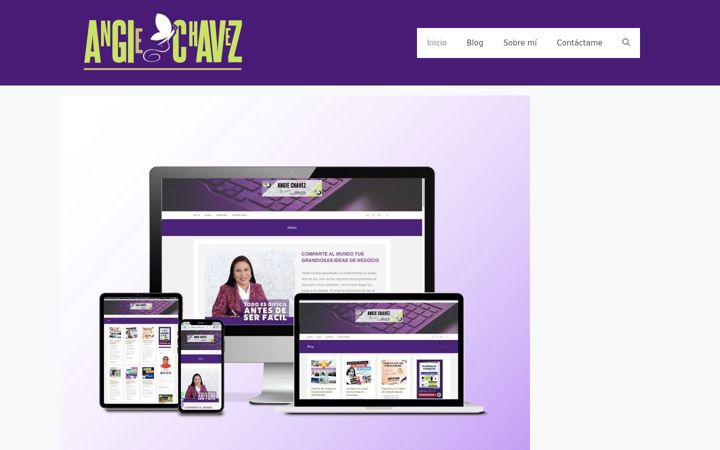 Screenshot of angiechavezblog.com