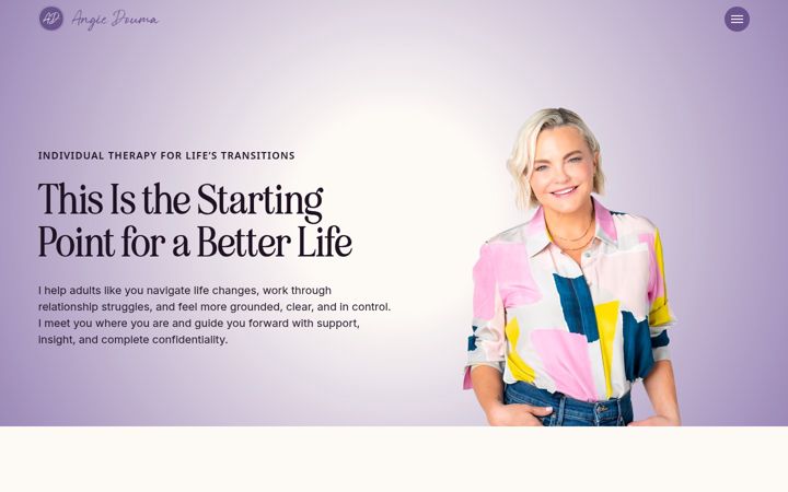 Screenshot of angiedouma.com
