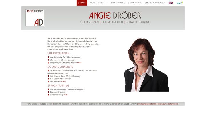Zrzut ekranu angiedroeber.de