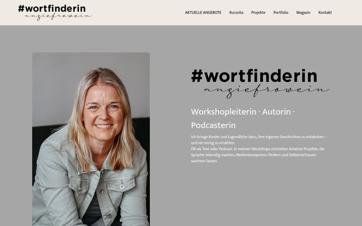 Screenshot of angiefrowein.de