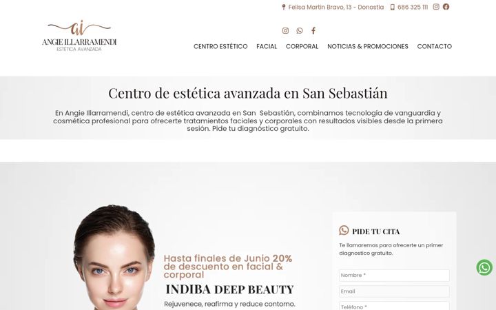 Screenshot van angieillarramendiestetica.es