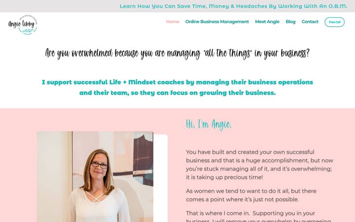 Screenshot of angielibby.com