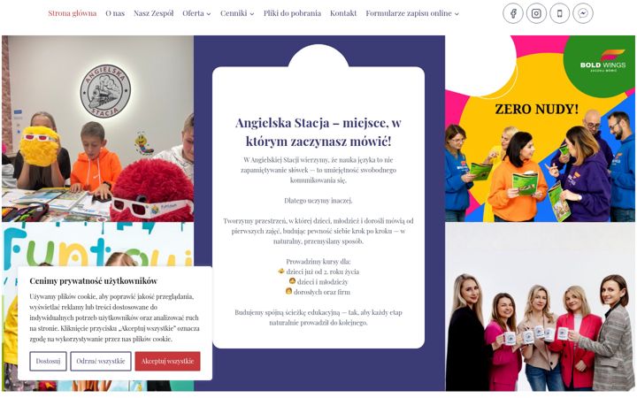Skærmbillede af angielskastacja.pl