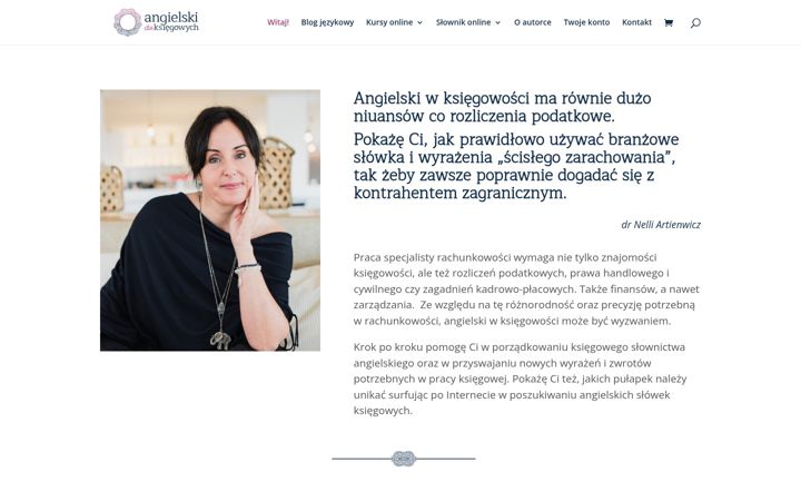 Skærmbillede af angielski-dla-ksiegowych.pl