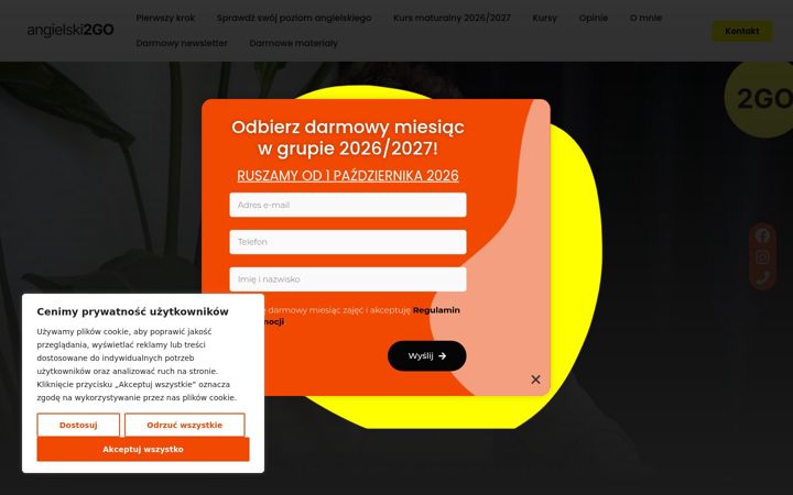 Screenshot of angielski2go.pl