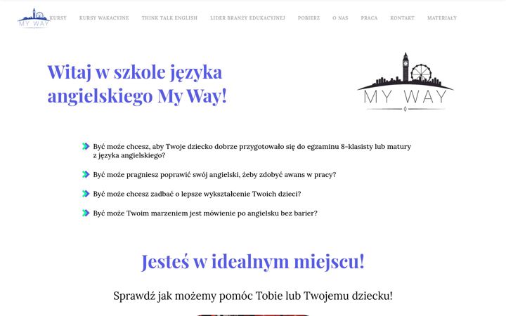 Skærmbillede af angielskimyway.pl