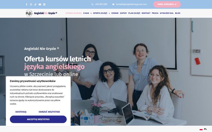 Screenshot von angielskiniegryzie.com