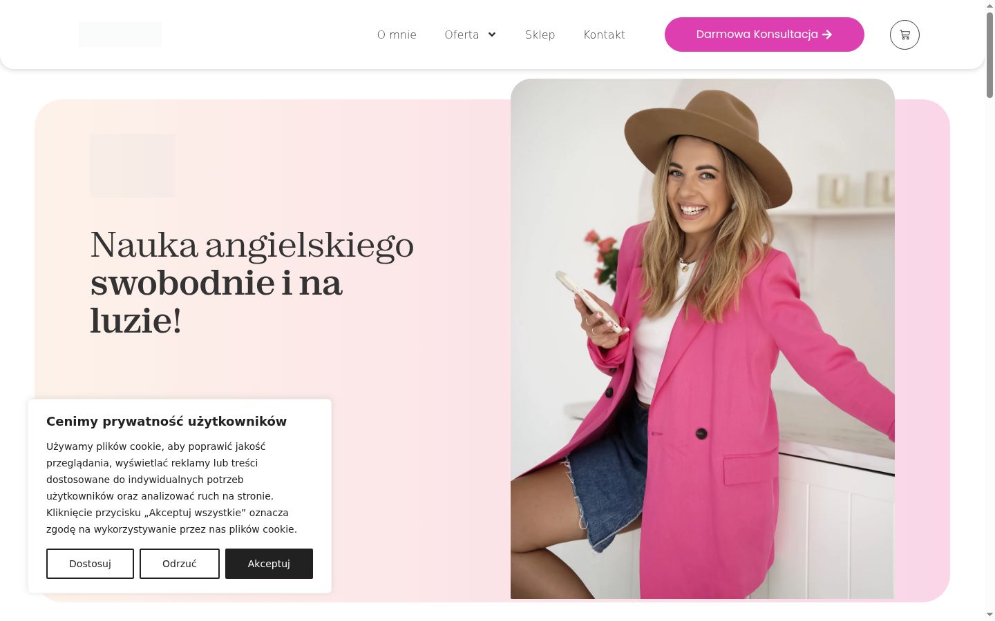 Zrzut ekranu banera zgody wyświetlanego przed jakąkolwiek interakcją