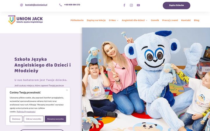 Skærmbillede af angielskirzeszow.pl