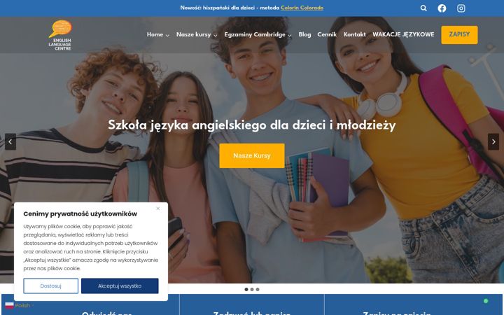 Skærmbillede af angielskiwesola.pl
