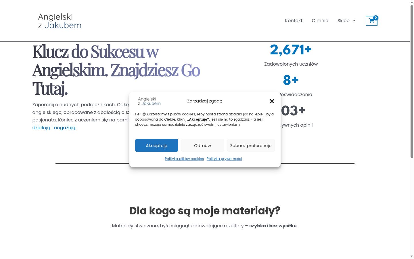 Sutikimo reklamjuostės, rodytos prieš bet kokią sąveiką, ekrano kopija