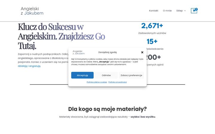 Screenshot of angielskizjakubem.pl