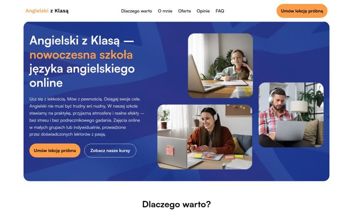 Screenshot of angielskizklasa.pl
