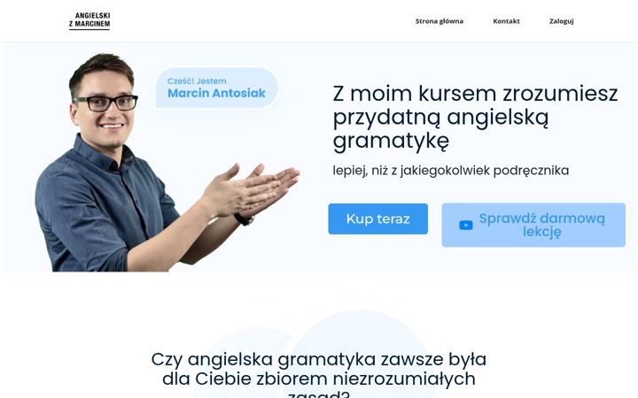 Skjermbilde av angielskizmarcinem.pl