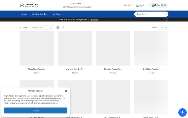 Screenshot von angielynscollections.com