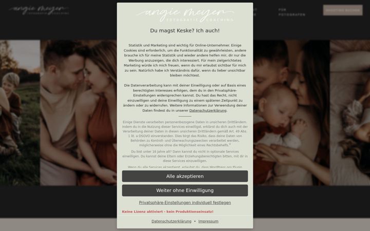 Screenshot of angiemeyer.de