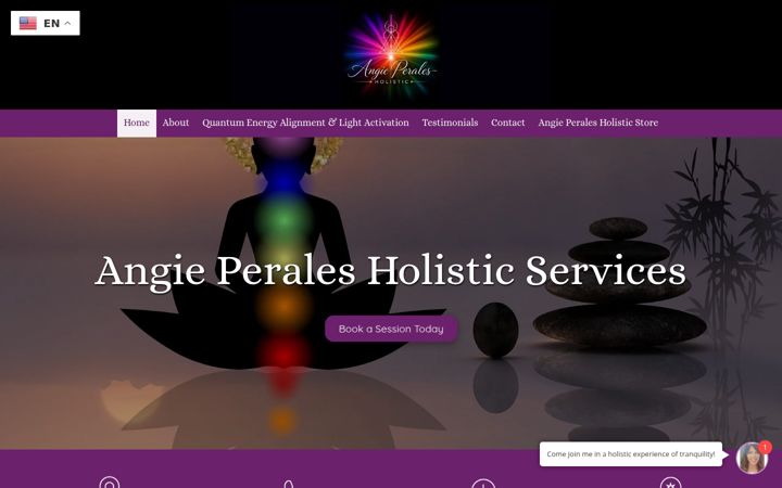 Screenshot of angieperalesholistic.com