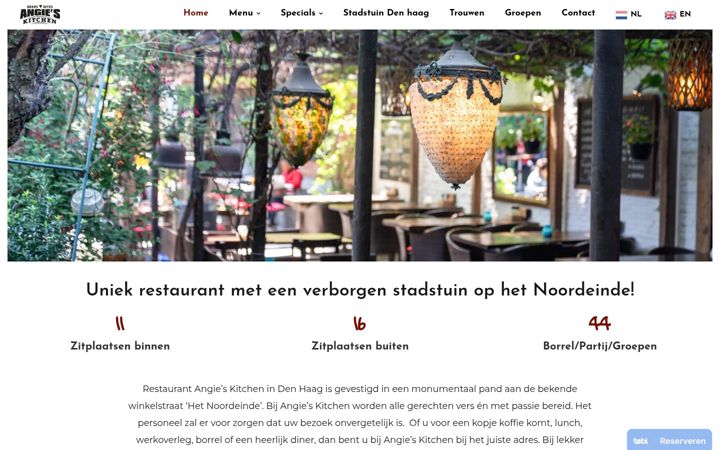 Screenshot of angies-kitchen.nl