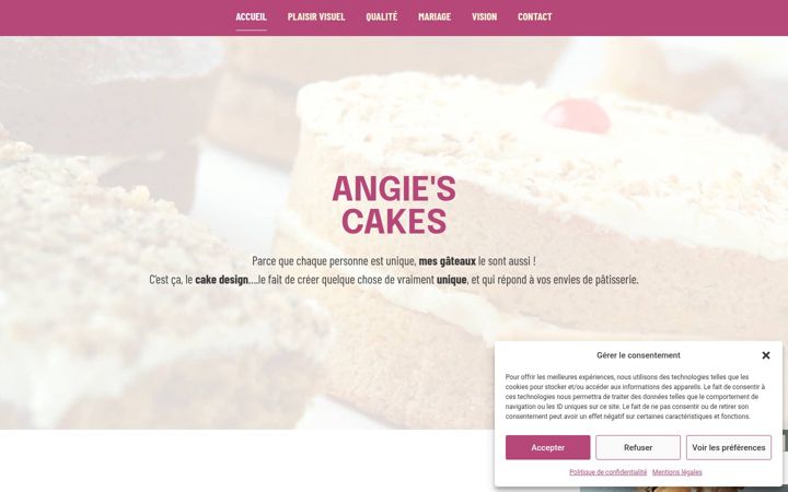 Screenshot von angiescakes86.com