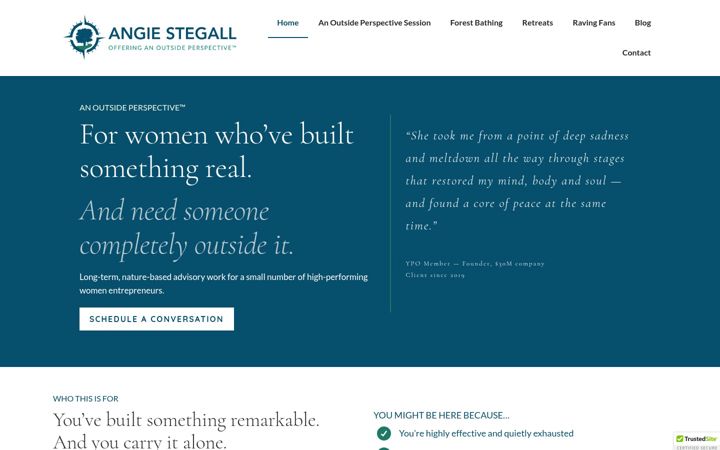 Screenshot of angiestegall.com