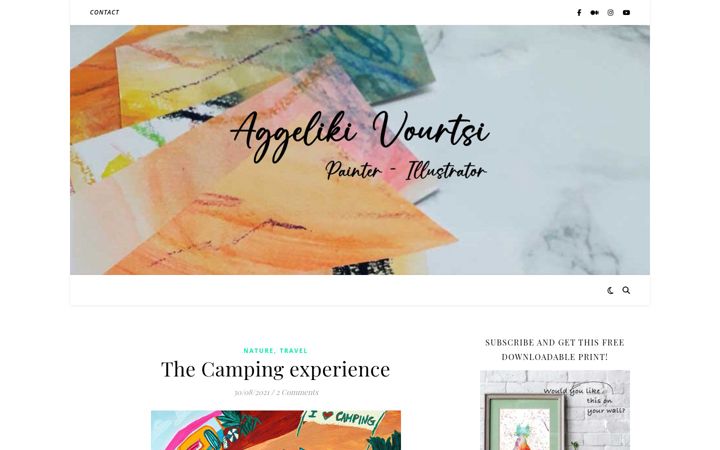 Screenshot von angievourtsi.com