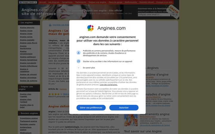 Screenshot of angines.com
