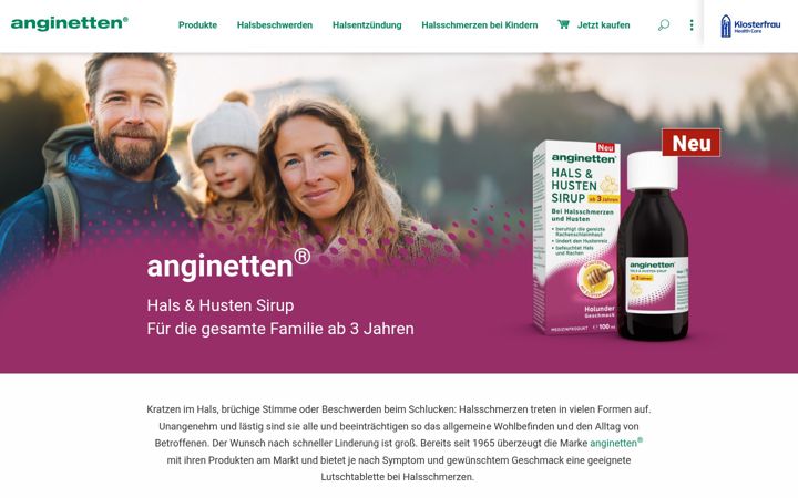 Screenshot of anginetten.de