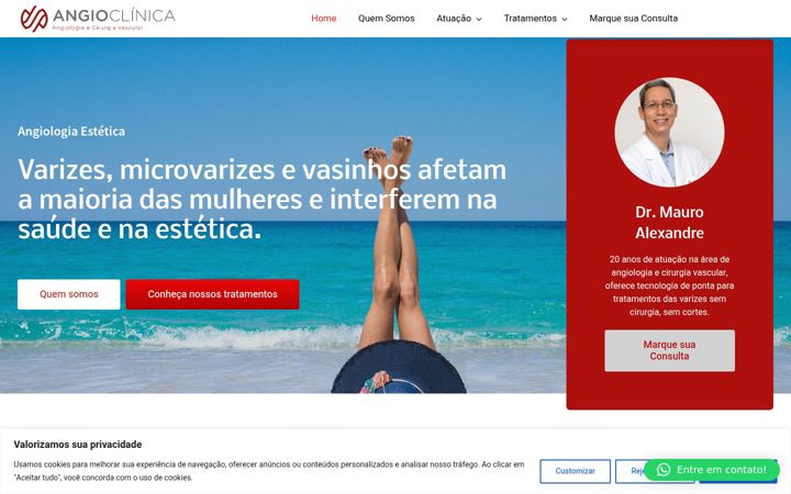 Skjermbilde av angioclinicaleblon.com.br