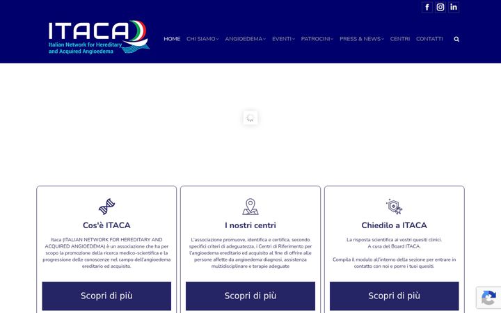 Screenshot of angioedemaitaca.org