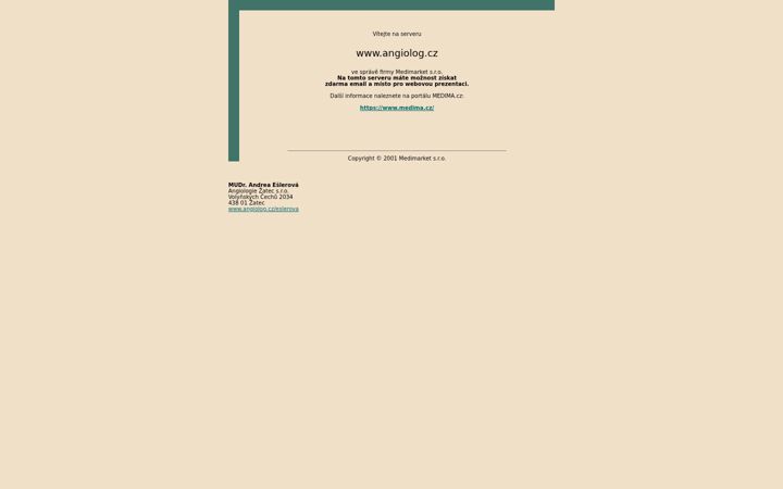 Screenshot of angiolog.cz