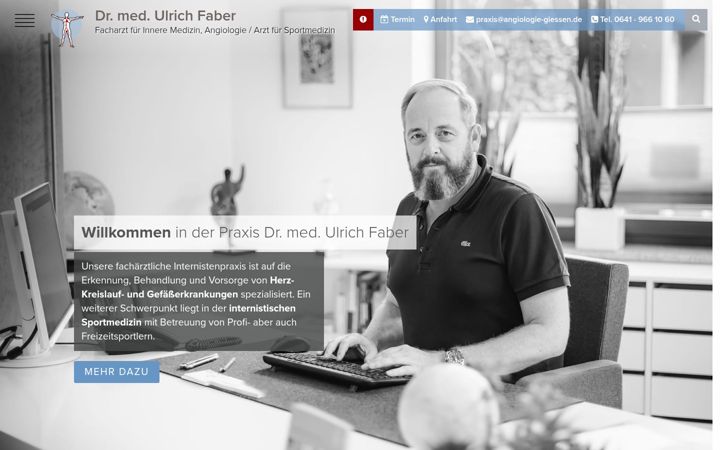 Skjermbilde av angiologie-giessen.de