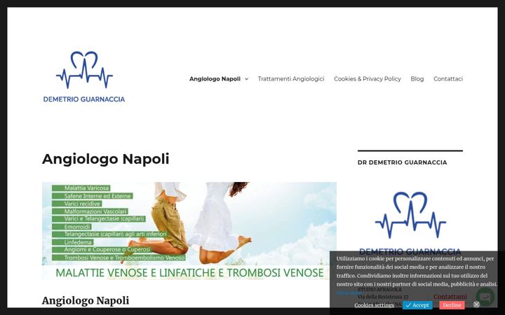 Screenshot of angiologonapoli.com