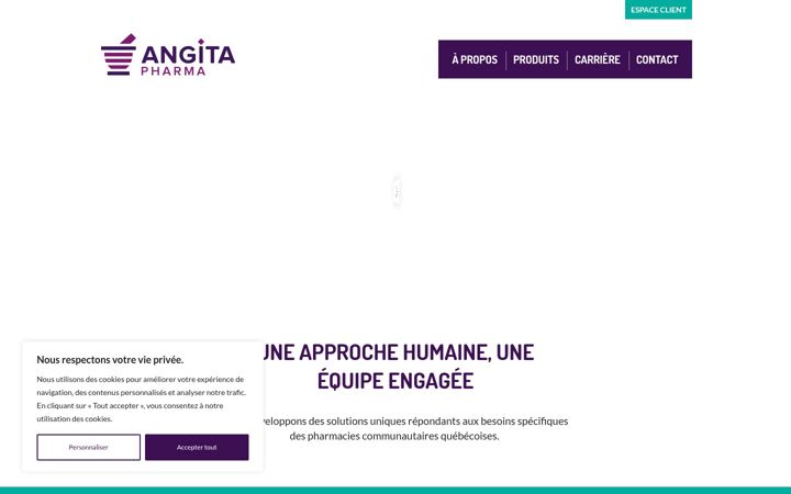 Screenshot stránky angitapharma.ca
