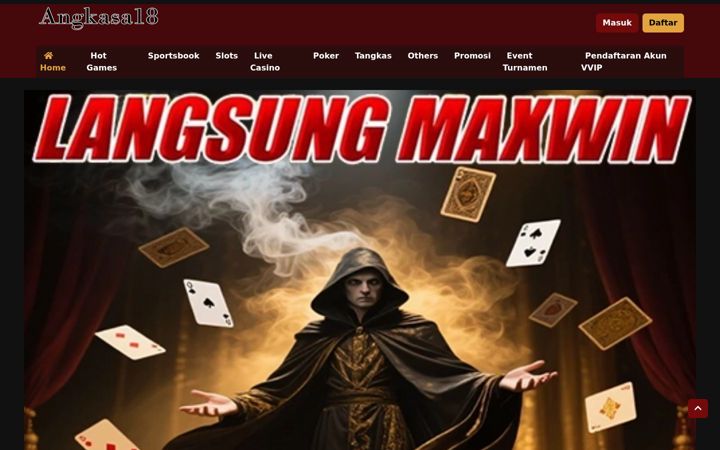 Screenshot of angkasa18.com