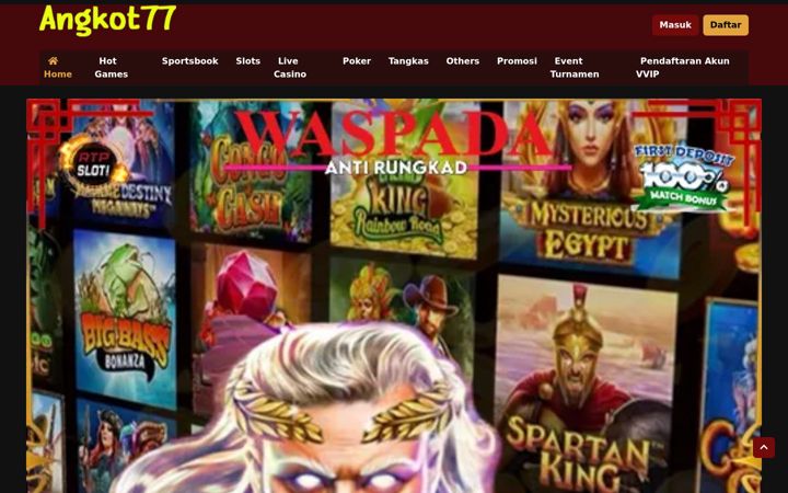 Screenshot of angkot77.com