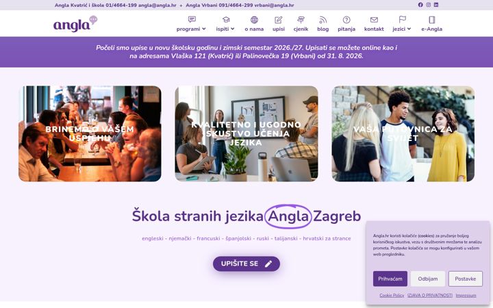 Screenshot of angla.hr