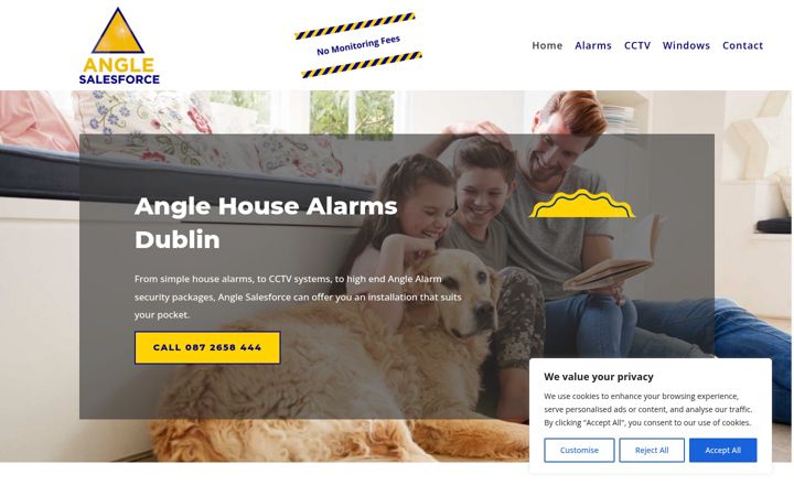 Screenshot of anglealarms.ie