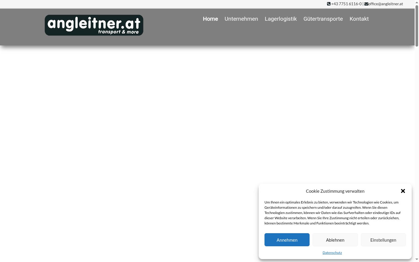 Captura de pantalla del banner de consentimiento mostrado antes de cualquier interacción