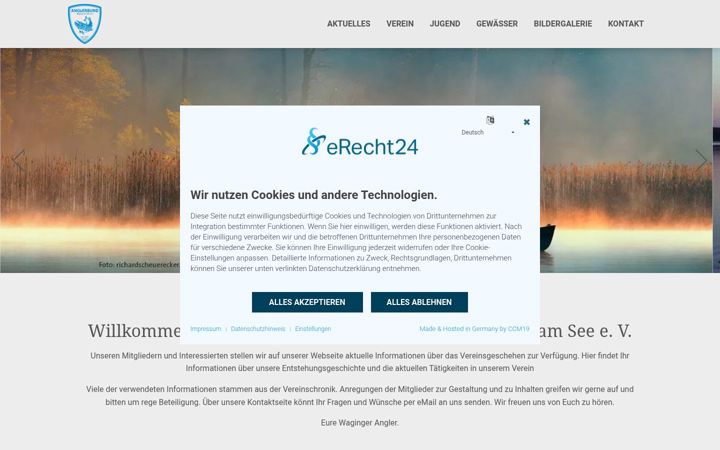 Skjermbilde av anglerbund-waging.de