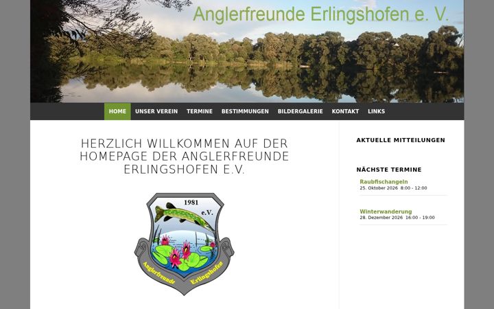 Screenshot of anglerfreunde-erlingshofen.de