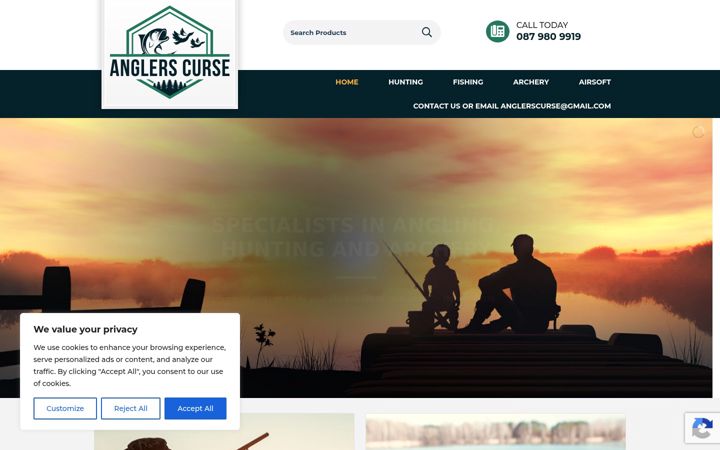 Screenshot of anglerscurse.ie