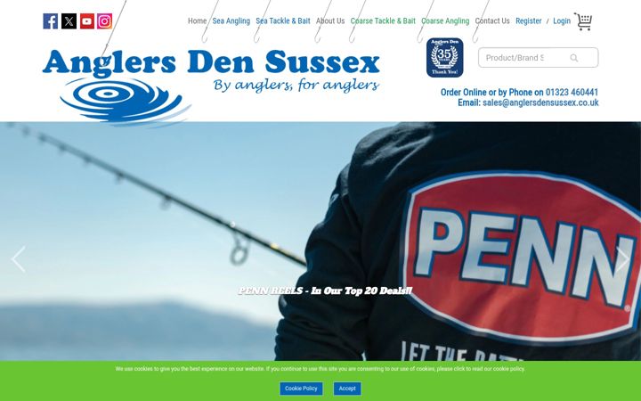 Screenshot of anglersdensussex.co.uk