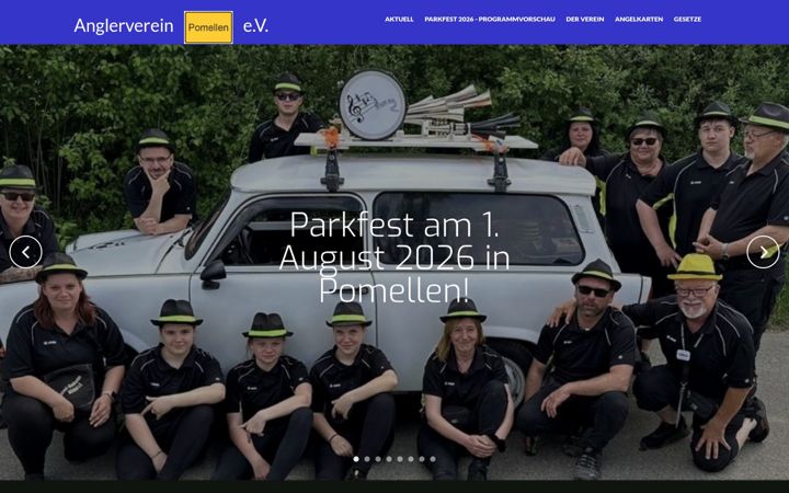 Screenshot of anglerverein-pomellen.de